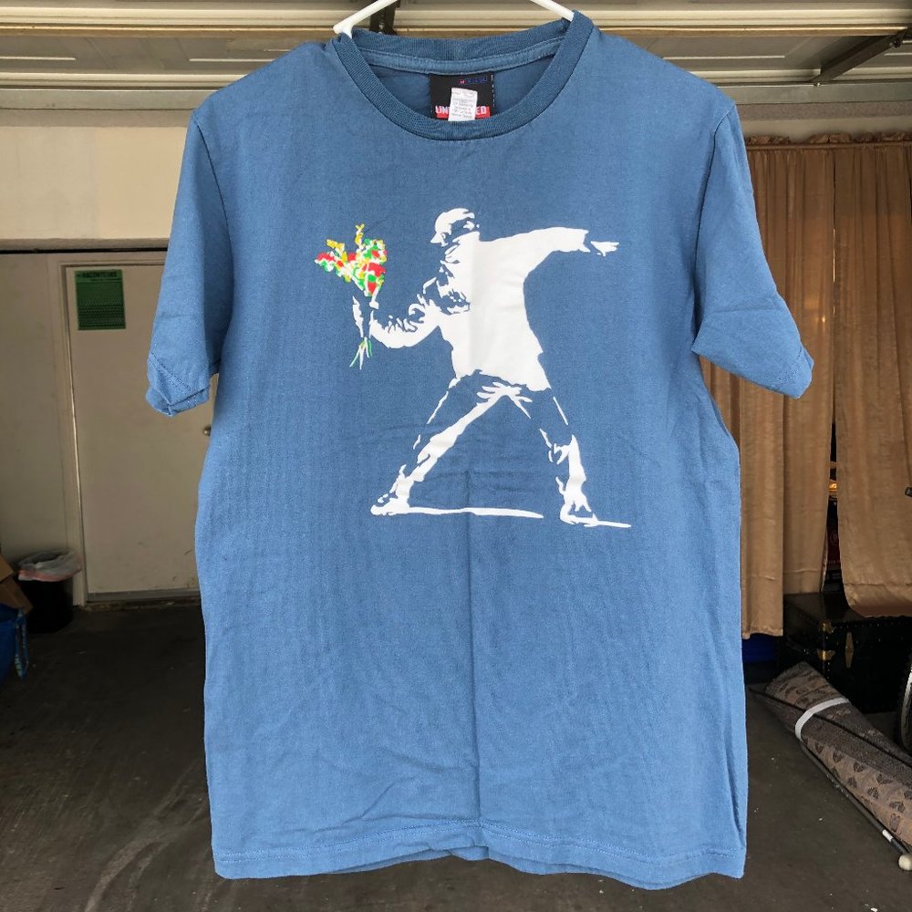 Banksy "Rage, Flower Thrower" Bootleg T-shirt